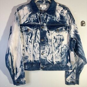 BP Blue and White Tie-Dye Denim Jacket nwt size small